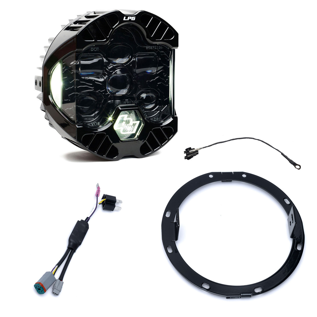Baja Designs LP6 LED Single Headlight Kit 96-13 StreetGlide/RoadKing
